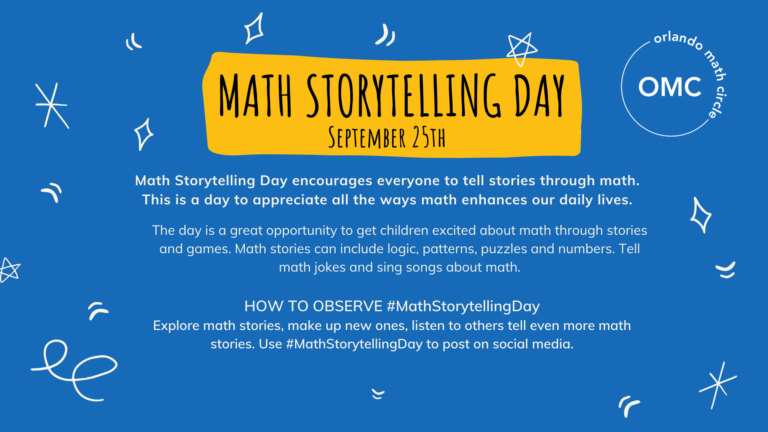 Celebrating National Math Storytelling Day! - ORLANDO MATH CIRCLE